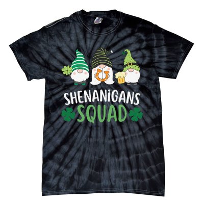  saint irish Shenanigans Squad St Patricks Day Gnomes  Tie-Dye T-Shirt