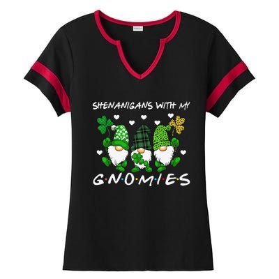 saint irish Shenanigans Squad St Patricks Day Gnomes  Ladies Halftime Notch Neck Tee