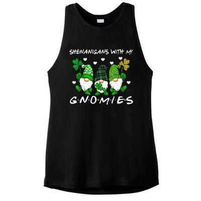 saint irish Shenanigans Squad St Patricks Day Gnomes  Ladies PosiCharge Tri-Blend Wicking Tank