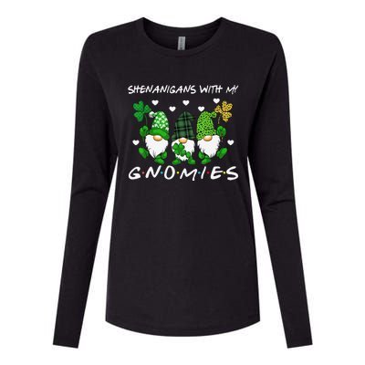 saint irish Shenanigans Squad St Patricks Day Gnomes  Womens Cotton Relaxed Long Sleeve T-Shirt