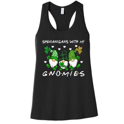 saint irish Shenanigans Squad St Patricks Day Gnomes  Women's Racerback Tank