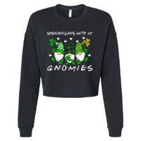 saint irish Shenanigans Squad St Patricks Day Gnomes  Cropped Pullover Crew