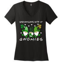 saint irish Shenanigans Squad St Patricks Day Gnomes  Women's V-Neck T-Shirt