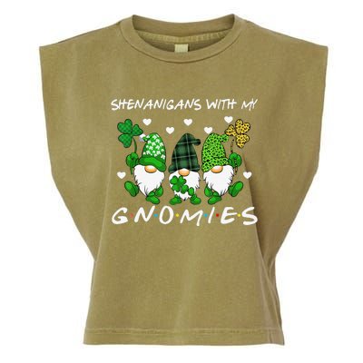 saint irish Shenanigans Squad St Patricks Day Gnomes  Garment-Dyed Women's Muscle Tee