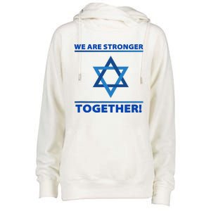 Support Israel Stronger Together Jewish David Star Womens Funnel Neck Pullover Hood