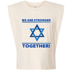 Support Israel Stronger Together Jewish David Star Garment-Dyed Women's Muscle Tee