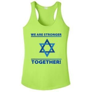 Support Israel Stronger Together Jewish David Star Ladies PosiCharge Competitor Racerback Tank