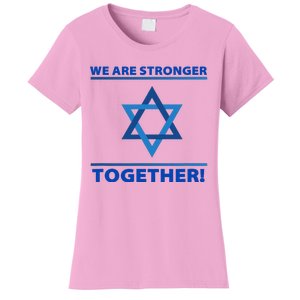 Support Israel Stronger Together Jewish David Star Women's T-Shirt