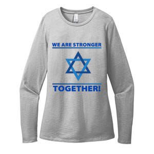 Support Israel Stronger Together Jewish David Star Womens CVC Long Sleeve Shirt