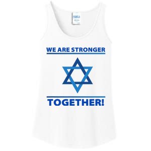 Support Israel Stronger Together Jewish David Star Ladies Essential Tank