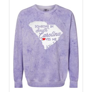 Someone In South Carolina Loves Me South Carolina Colorblast Crewneck Sweatshirt