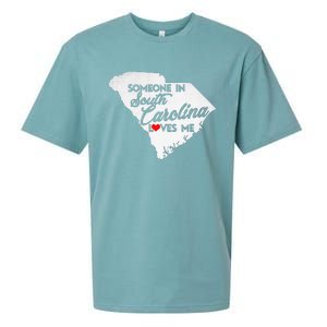 Someone In South Carolina Loves Me South Carolina Sueded Cloud Jersey T-Shirt