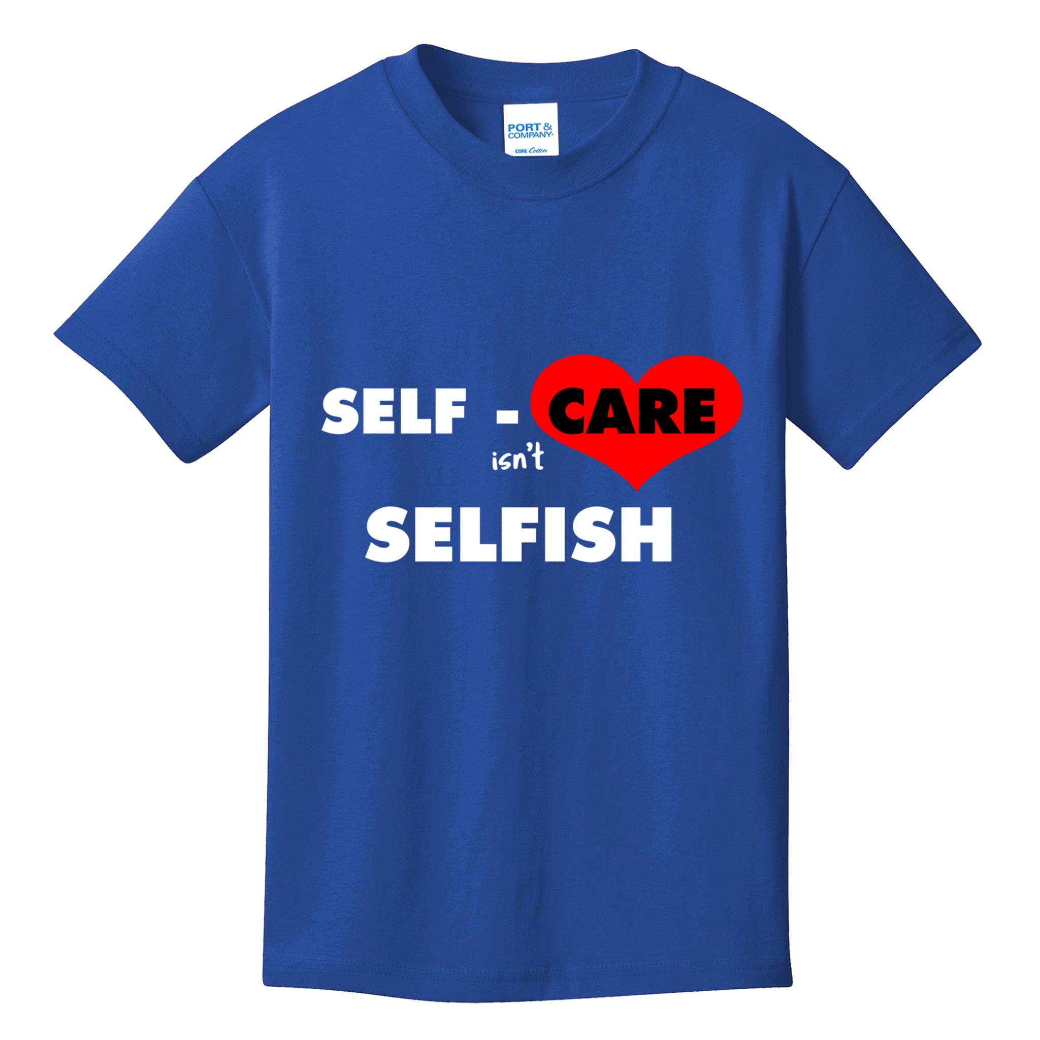 Selfcare IsnT Selfish Body Wellness Tal Health Retro Gift Kids T-Shirt