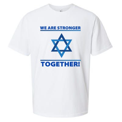 Support Israel Stronger Together Jewish David Star Sueded Cloud Jersey T-Shirt