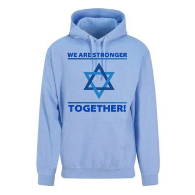 Support Israel Stronger Together Jewish David Star Unisex Surf Hoodie