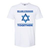 Support Israel Stronger Together Jewish David Star Softstyle CVC T-Shirt