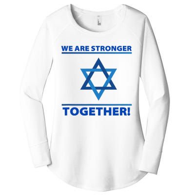 Support Israel Stronger Together Jewish David Star Women's Perfect Tri Tunic Long Sleeve Shirt