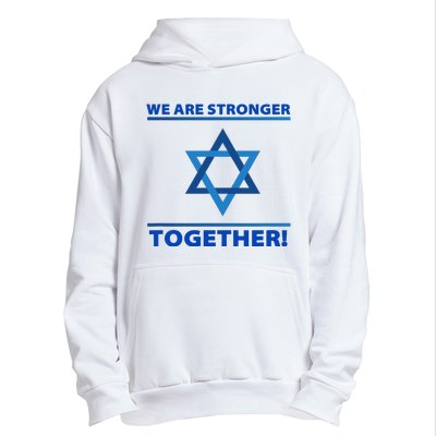 Support Israel Stronger Together Jewish David Star Urban Pullover Hoodie