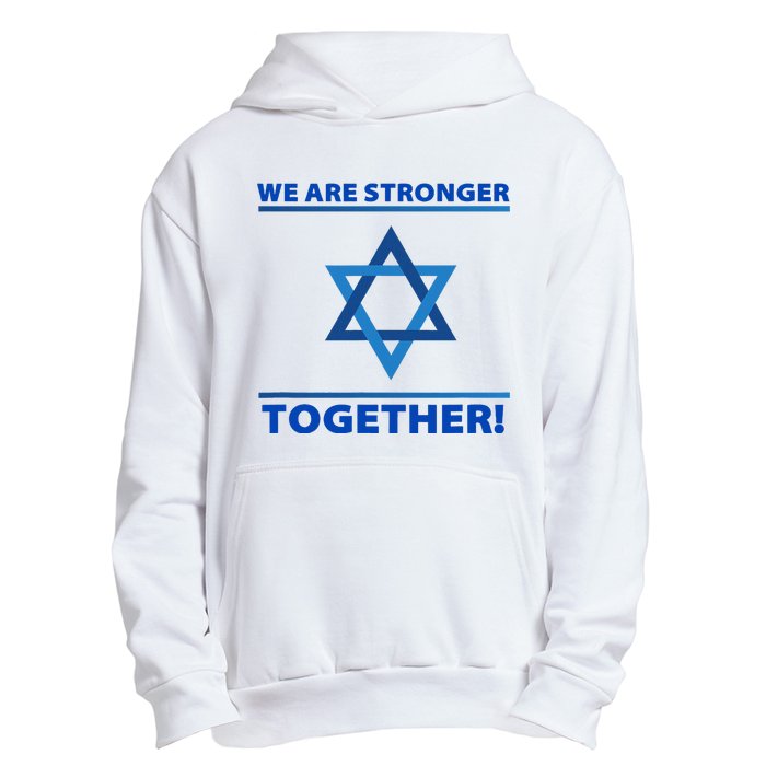 Support Israel Stronger Together Jewish David Star Urban Pullover Hoodie