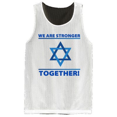 Support Israel Stronger Together Jewish David Star Mesh Reversible Basketball Jersey Tank