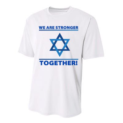 Support Israel Stronger Together Jewish David Star Performance Sprint T-Shirt