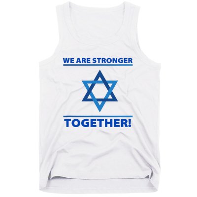 Support Israel Stronger Together Jewish David Star Tank Top