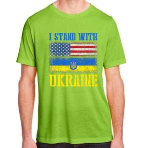 Support I Stand With Ukraine American Ukrainian Flag Gift Adult ChromaSoft Performance T-Shirt