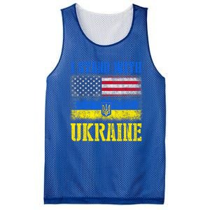 Support I Stand With Ukraine American Ukrainian Flag Gift Mesh Reversible Basketball Jersey Tank