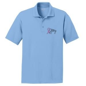 She Is Strong Breast Cancer Awareness PosiCharge RacerMesh Polo