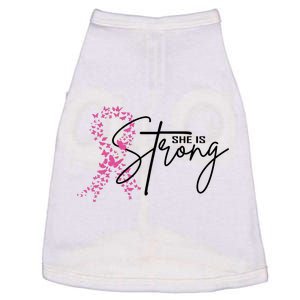 She Is Strong Breast Cancer Awareness Doggie Tank