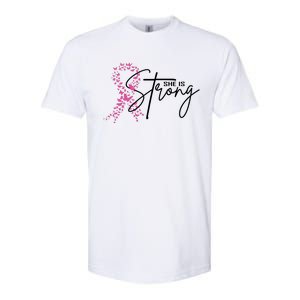 She Is Strong Breast Cancer Awareness Softstyle CVC T-Shirt