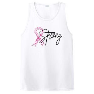 She Is Strong Breast Cancer Awareness PosiCharge Competitor Tank