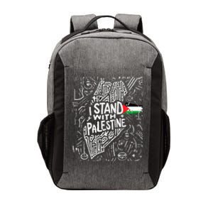 Support I Stand With Palestine Free Palestine Flag Arabic Vector Backpack