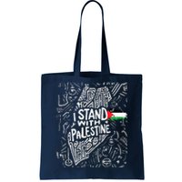 Support I Stand With Palestine Free Palestine Flag Arabic Tote Bag