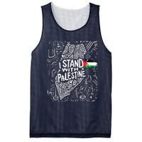 Support I Stand With Palestine Free Palestine Flag Arabic Mesh Reversible Basketball Jersey Tank