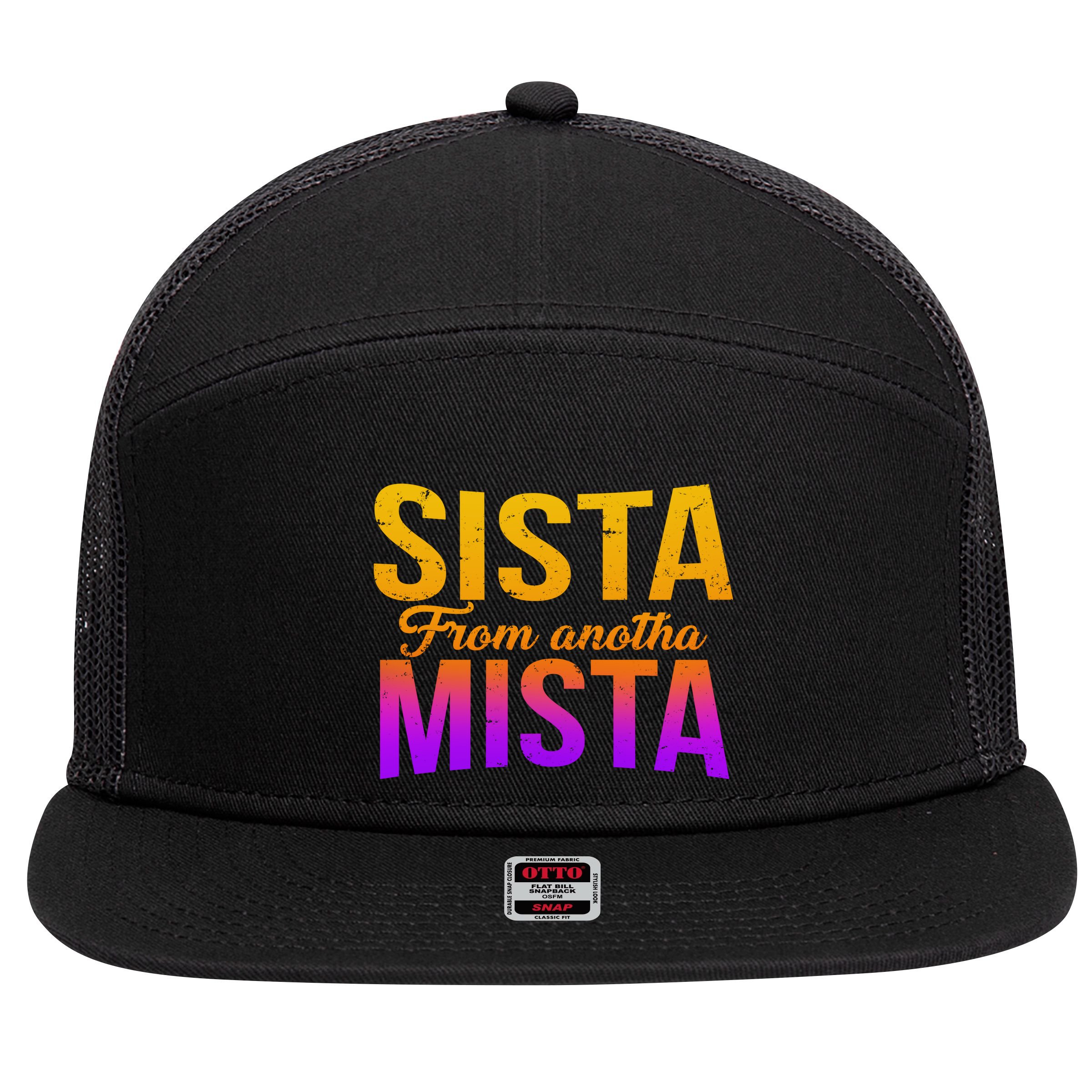 Sista From Anotha Mista 7 Panel Mesh Trucker Snapback Hat