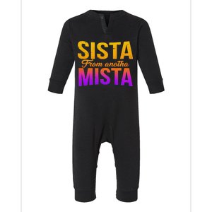 Sista From Anotha Mista Infant Fleece One Piece