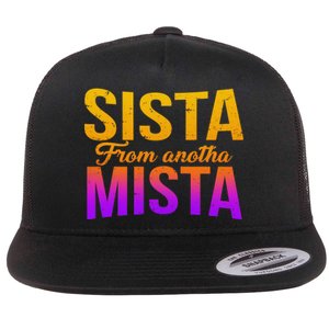 Sista From Anotha Mista Flat Bill Trucker Hat