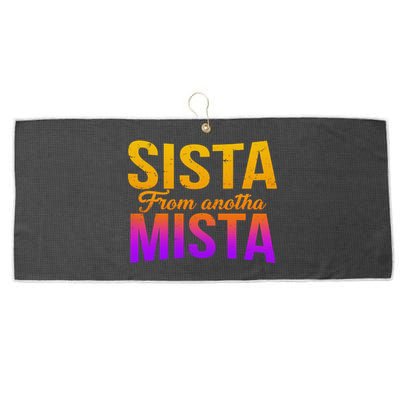 Sista From Anotha Mista Large Microfiber Waffle Golf Towel