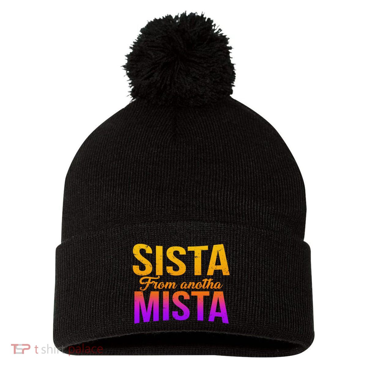 Sista From Anotha Mista Pom Pom 12in Knit Beanie