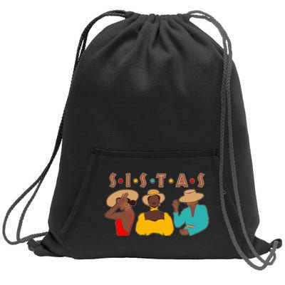 Sistas Stylish African American Sweatshirt Cinch Pack Bag