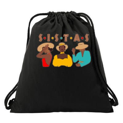 Sistas Stylish African American Drawstring Bag