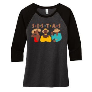 Sistas Stylish African American Women's Tri-Blend 3/4-Sleeve Raglan Shirt