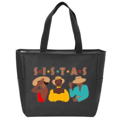 Sistas Stylish African American Zip Tote Bag