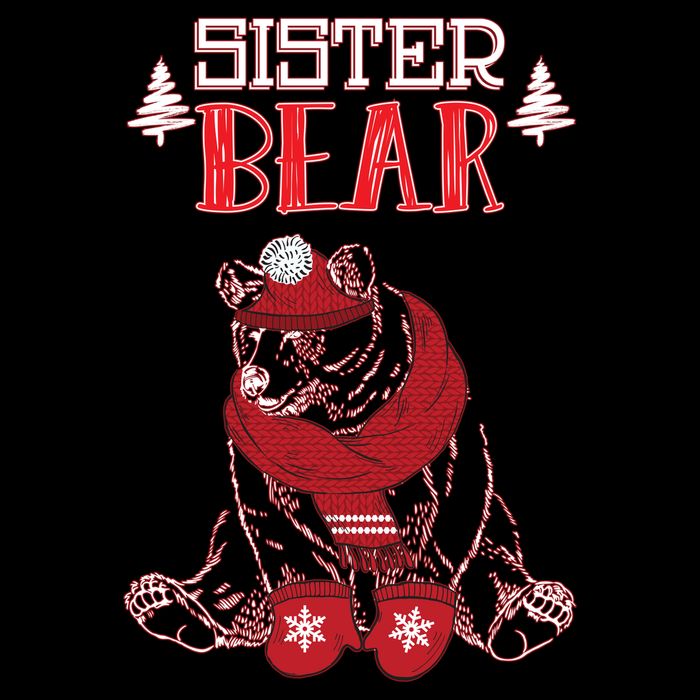 Sister Bear Christmas Santa Family Matching Pajamas Doggie Tank