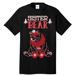 Sister Bear Christmas Santa Family Matching Pajamas Tall T-Shirt