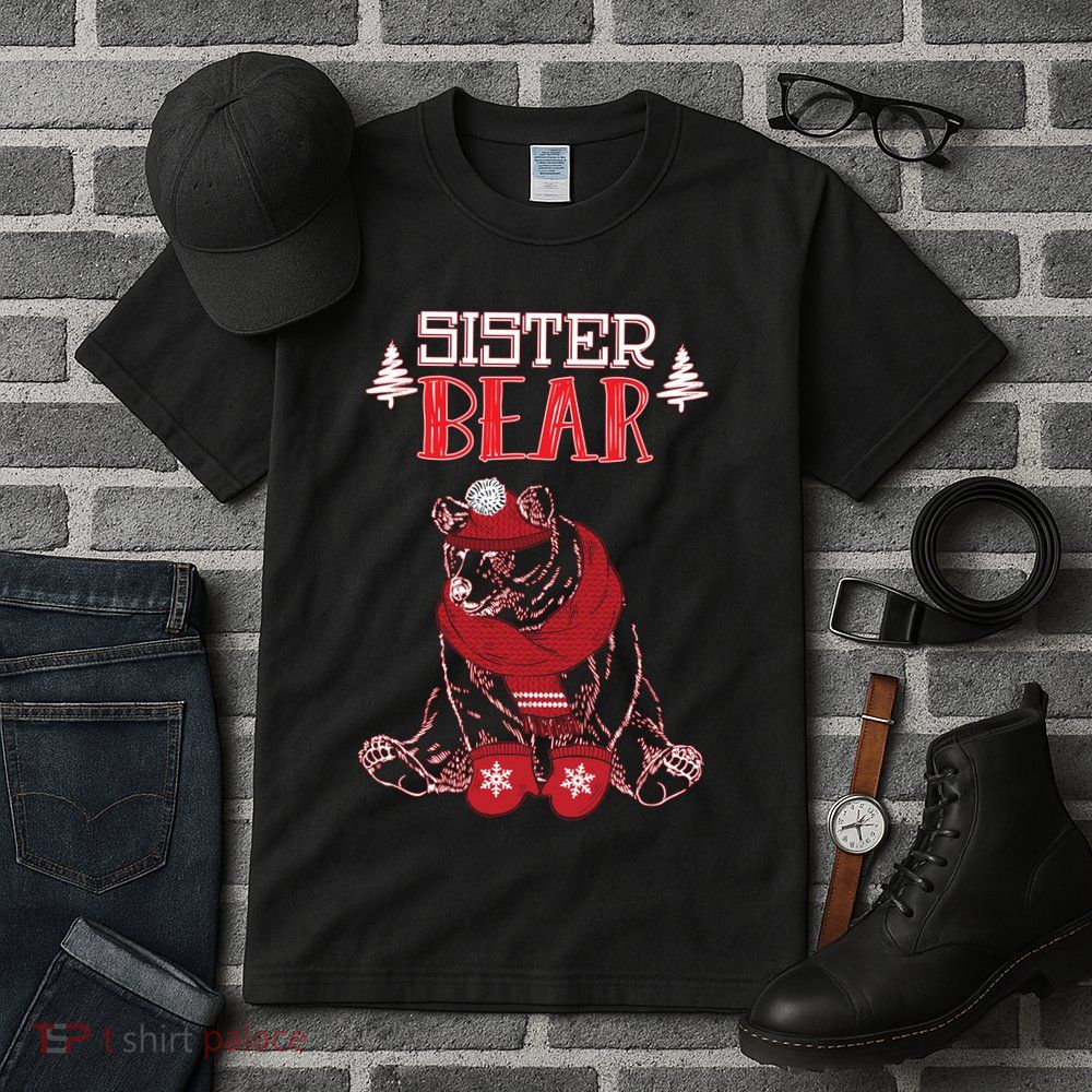 Sister Bear Christmas Santa Family Matching Pajamas Tall T-Shirt