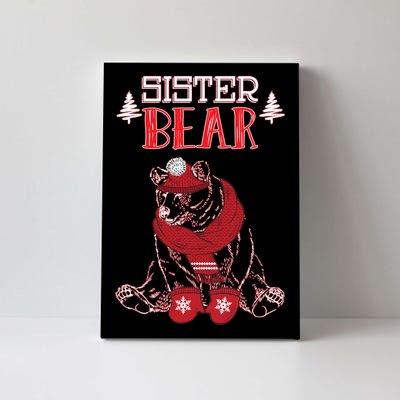 Sister Bear Christmas Santa Family Matching Pajamas Canvas