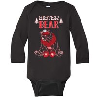 Sister Bear Christmas Santa Family Matching Pajamas Baby Long Sleeve Bodysuit