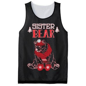 Sister Bear Christmas Santa Family Matching Pajamas Mesh Reversible Basketball Jersey Tank